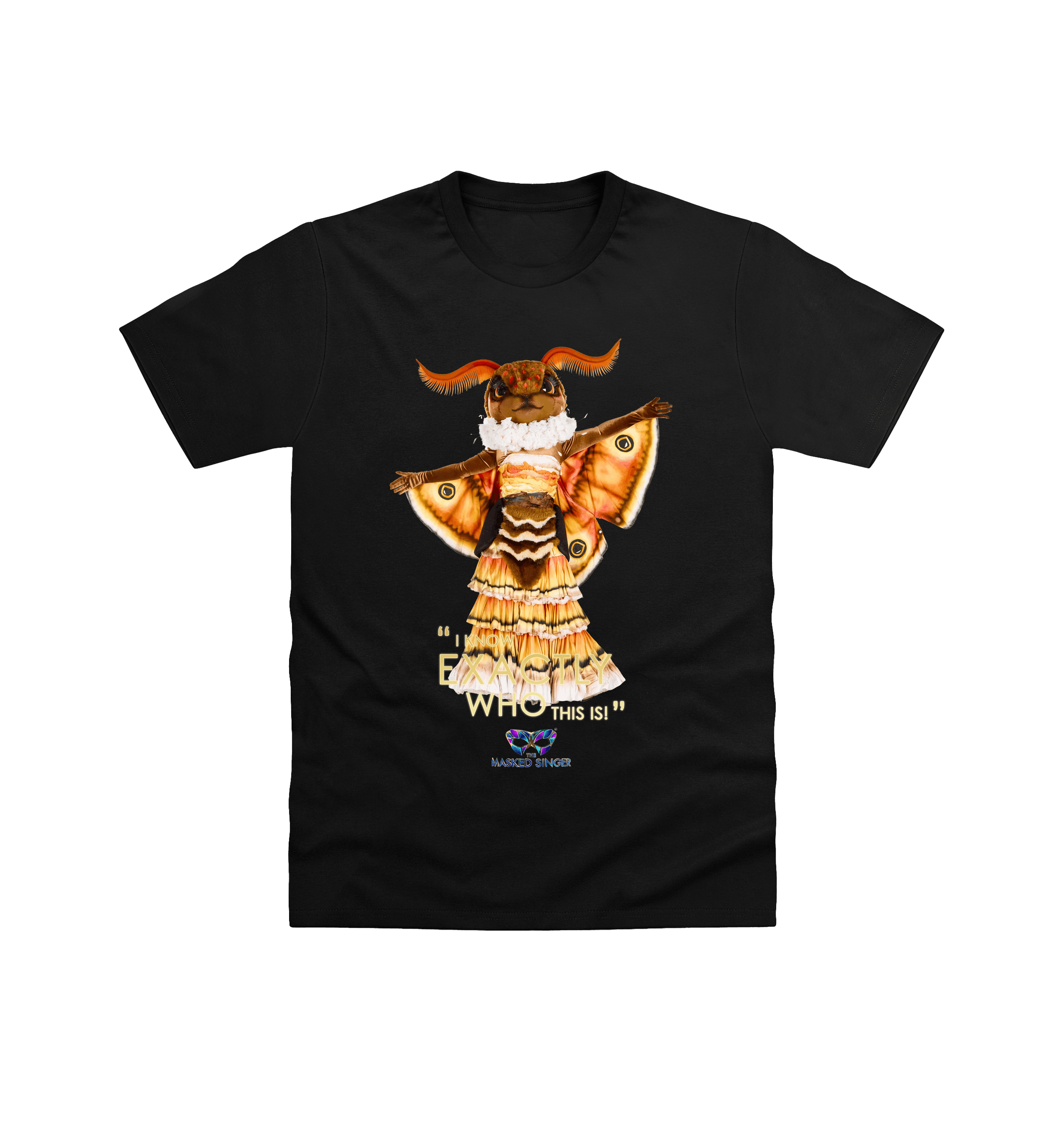 Black Printed T-shirt Front